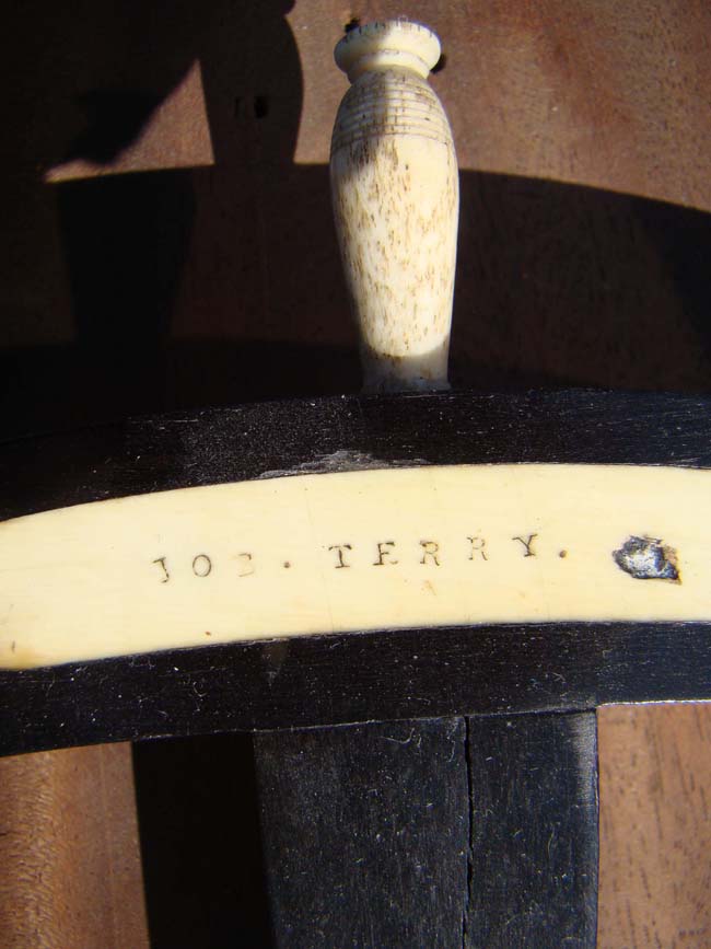 An historically important early 19th century mariners' ebony framed octant owned by Capt. Job Terry of New Bedford — image 2